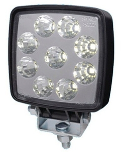 Faro Iodo Led Cuadrado 9 Led 12v/24v 45w 10x10cm L/a Baiml