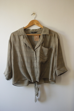 Camisa Livia Cropped Verde na internet