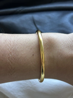 Bracelete liso tubo dourado