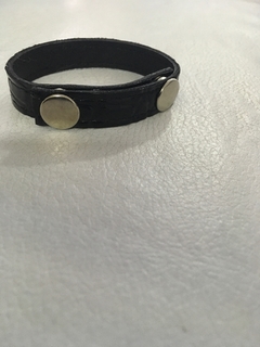 cockring en cuero negro regulable - comprar online