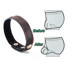 cockring en cuero negro regulable - Chulo sextoys