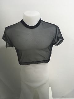 Croptop microtul negro