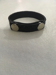 cockring en cuero negro regulable