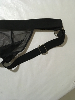 Jockstrap regulable microtul negro - comprar online
