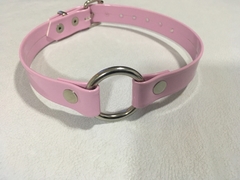 choker ring 20 mm charol rosa