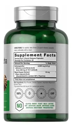 Ashwagandha HORBAACH 450MG 120 CAPS. - comprar online