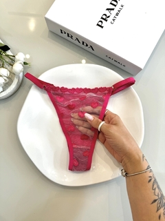 Calcinha fio duplo bordada - comprar online