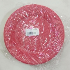 Platos Plasticos Color Rojos x 50u