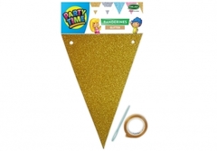 Banderín Glitter Dorado