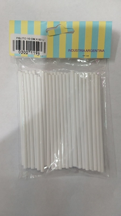 Palitos Plasticos 10cm x 50u