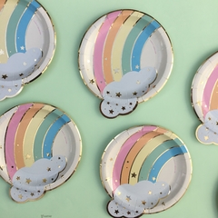 Plato Arco Iris Pastel x10