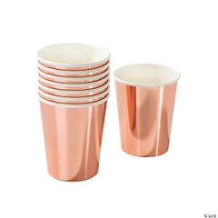 Vaso Polipapel Rosa Gold x 10
