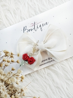 Laço organza e flores - comprar online