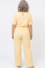 Conjunto Alfaiataria Plus Size Blusa e Calça Amarelo Manteiga - comprar online