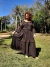 Vestido longo Marrom Escuro Tecido Musseline - Alcione - Rose Malveira