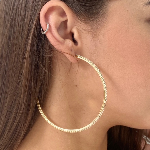 Argola cravejada Grande