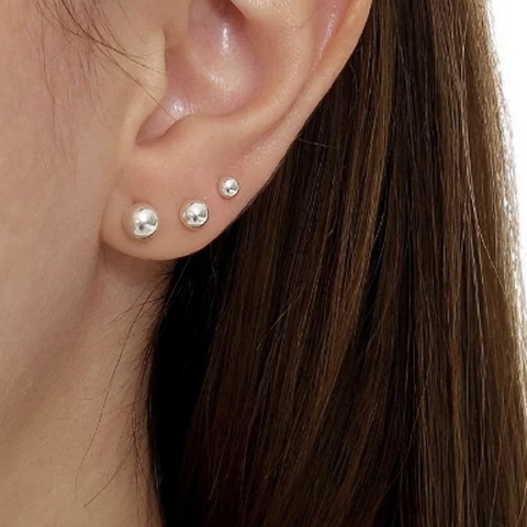 Trio Brinco Bolinha 925