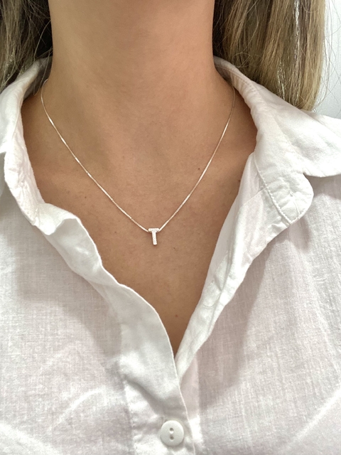 Colar Incial Cravejado 925