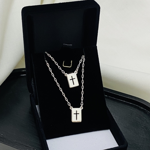 Escapulário Cruz Vazada 925