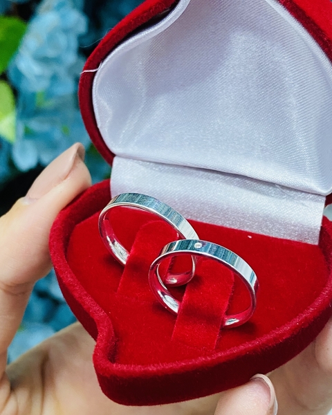 Par de Aliança Prata legítima 925 - comprar online