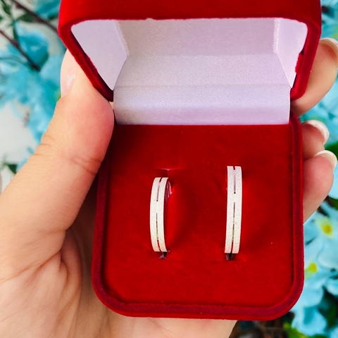 Par de Aliança Filete 925