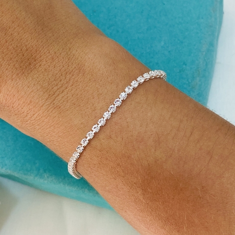 Pulseira Strass Quadradinha