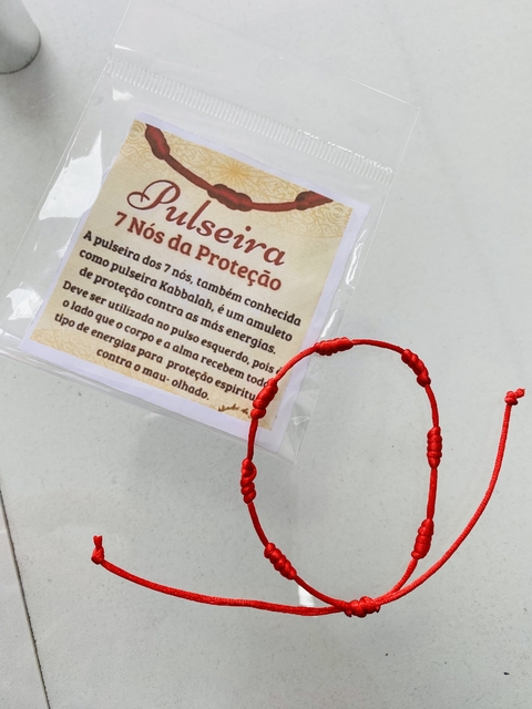 Pulseira 7 Nós da Proteção Kabbalah