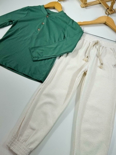 CONJ. VERDE CALÇA TECIDO - loja online