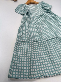 VESTIDO VERDE BABADOS - loja online