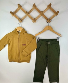 CONJ. CASACO NERVURAS CARAMELO - comprar online