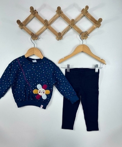 CONJ. FLOR AZUL MARINHO - comprar online