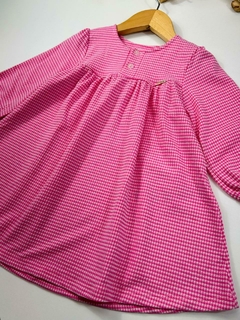 VESTIDO XADREZ ROSA - loja online