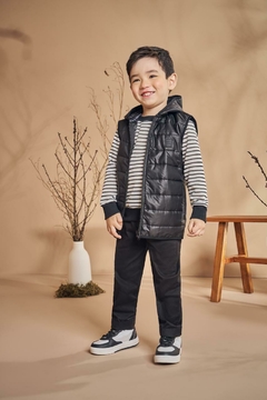 CONJ. SUETER LISTRADO PRETO - comprar online