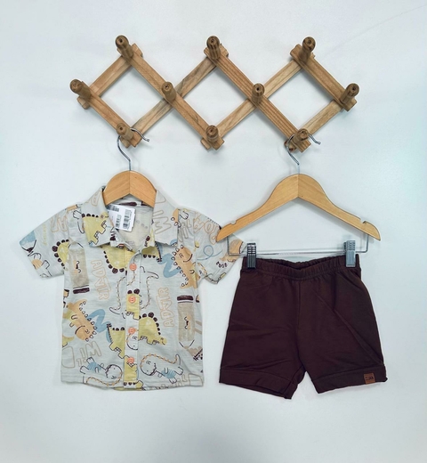 CONJ. DINO BOTOES MARROM - comprar online