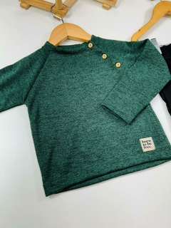 CONJ. SUETER BOTOES SARJA - Mini Look