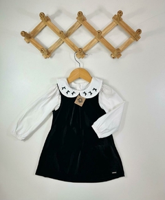 VESTIDO DE VELUDO COM GOLINHA - comprar online