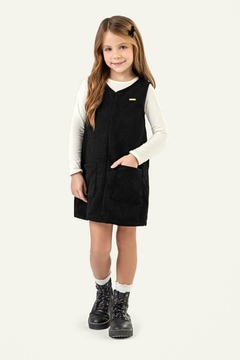 CONJ. SALOPETE SUEDE PRETA - comprar online