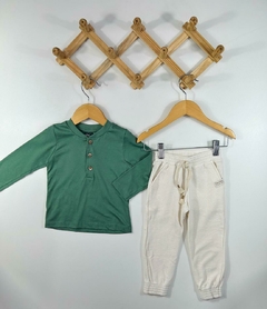 CONJ. VERDE CALÇA TECIDO - comprar online
