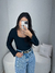 Blusa Decote Quadrado Preta