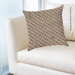 Capa de Almofada Cotton Estampa Escadinha Marrom 0,43x0,43cm - comprar online