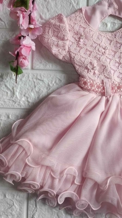 Vestido de bebê Menina Bonita rosa - Ateliê Danyela