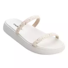 Chinelo feminino, Tamanco Moleca Multi Branco brilho - comprar online