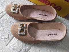 Sapatilha Moleca Nobuck Bico Redondo Metal Feminino 5726129 - loja online