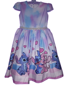 Vestido infantil Stitch - Ateliê Danyela
