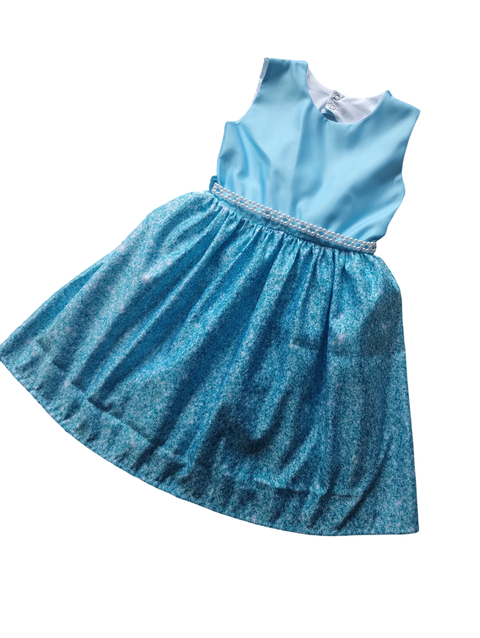 Vestido infantil azul claro - comprar online
