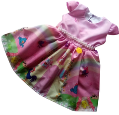 Vestido Galinha Pintadinha rosa - comprar online