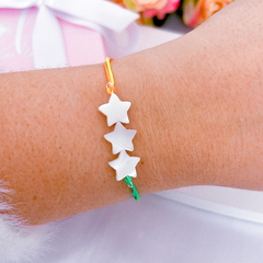 Pulseira Cordinha Colorida com Estrelas