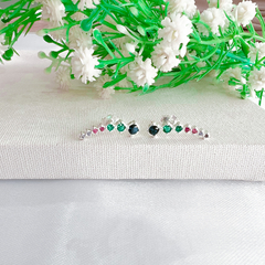 Brinco Ear Cuff 7 Zircônias Color