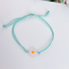 Pulseira Cordinha Água Verde com Margarida - comprar online