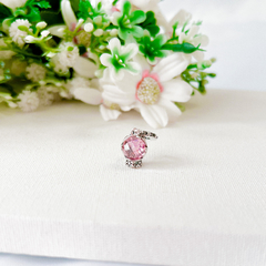 Berloque Bola de Cristal Rosa